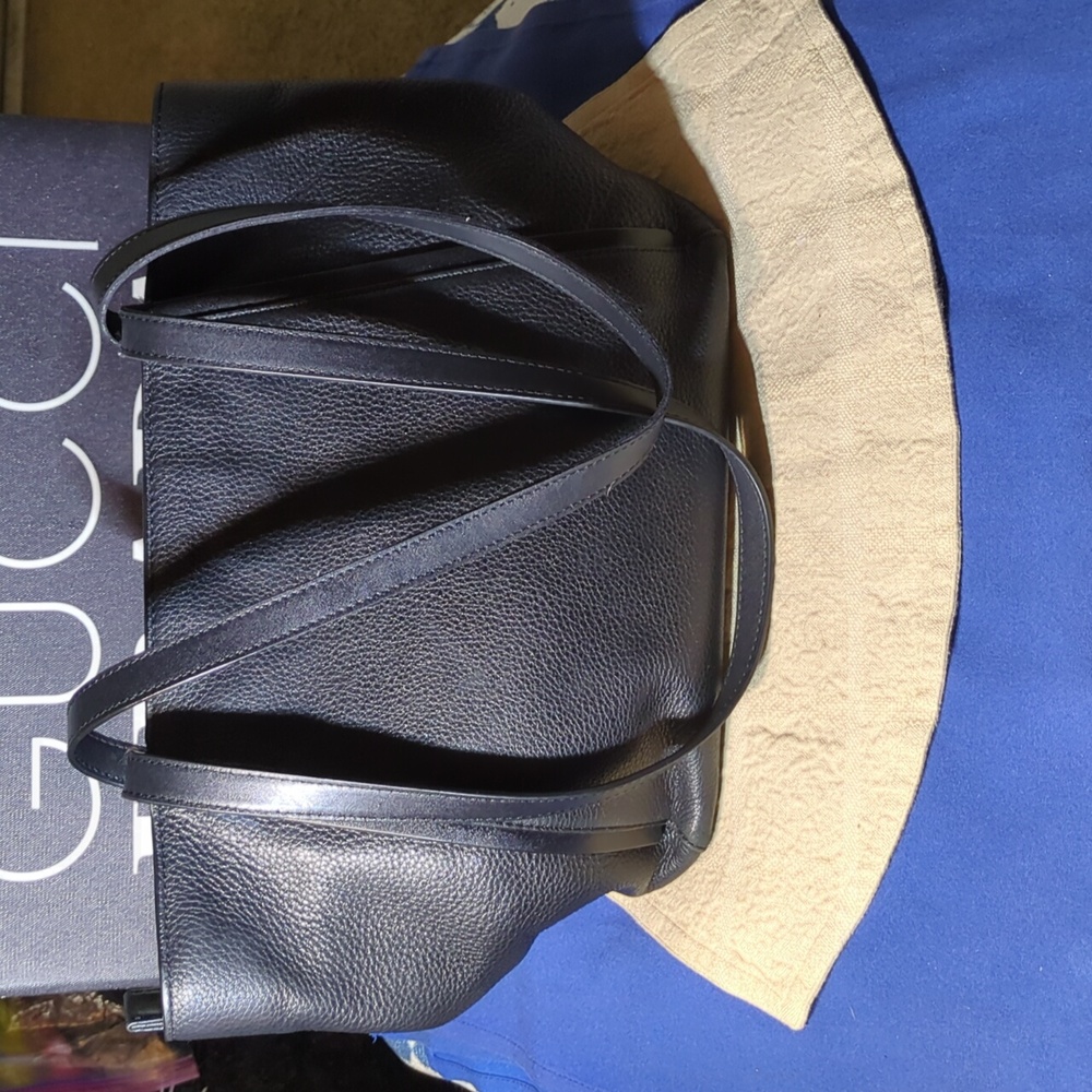 Michael Kors Black Leather Tote $65 - Picture 3 of 4